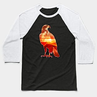 Eagle Sunset Double Exposure Baseball T-Shirt